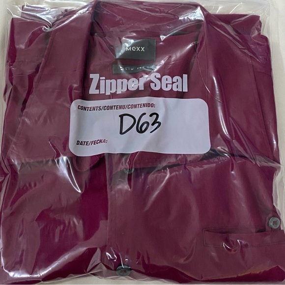 Mexx men burgundy button down preppy casual career work short sleeve shirt - Picture 8 of 8